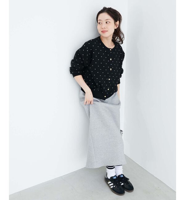  「ドットジャガードニットカーディガン」|カーディガン|