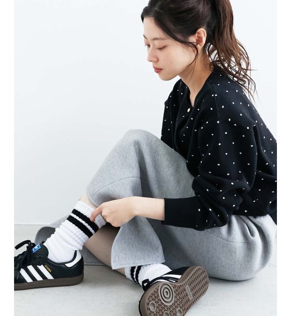  「ドットジャガードニットカーディガン」|カーディガン|