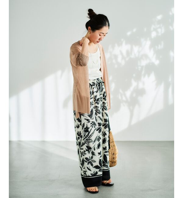  「《手洗い可能》シアーミドル丈カーディガン」|カーディガン|