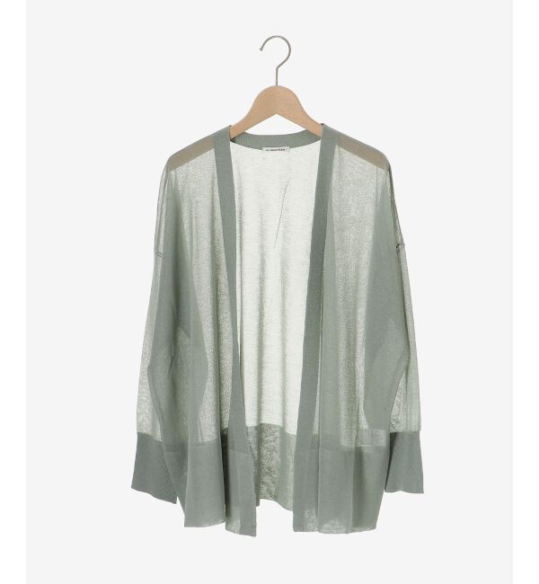  「《手洗い可能》シアーミドル丈カーディガン」|カーディガン|