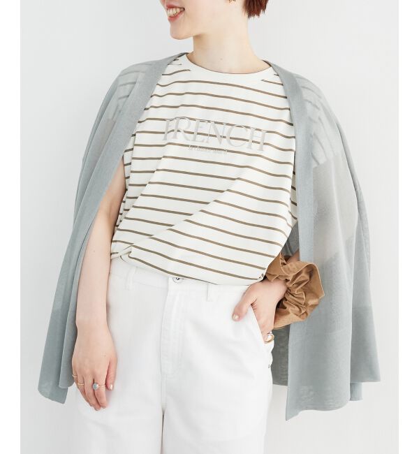  「《手洗い可能》シアーミドル丈カーディガン」|カーディガン|