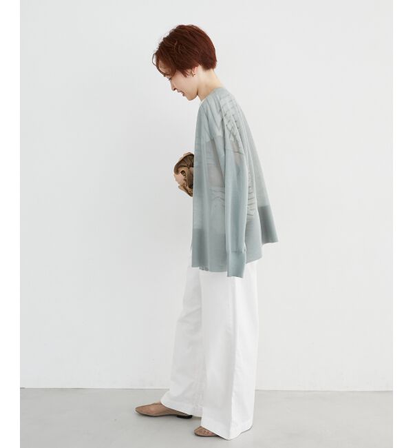  「《手洗い可能》シアーミドル丈カーディガン」|カーディガン|