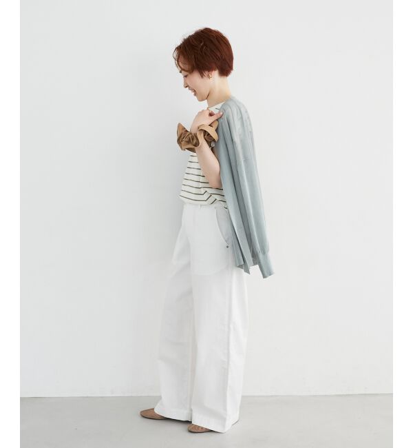  「《手洗い可能》シアーミドル丈カーディガン」|カーディガン|