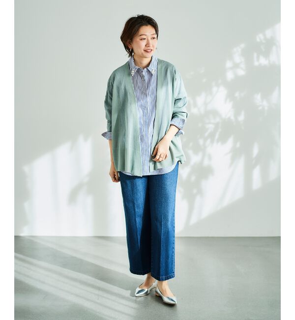  「《手洗い可能》シアーミドル丈カーディガン」|カーディガン|