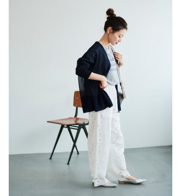  「《手洗い可能》シアーミドル丈カーディガン」|カーディガン|