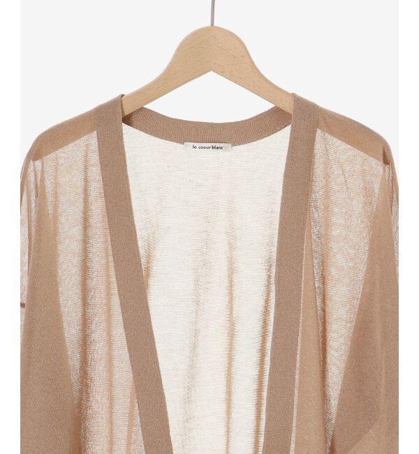  「《手洗い可能》シアーミドル丈カーディガン」|カーディガン|