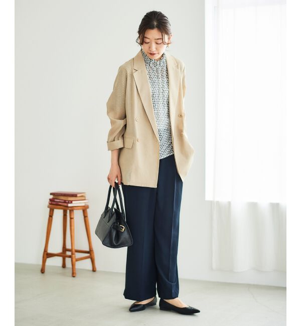  「シフォン幾何柄プリントブラウス」|シャツ・ブラウス|