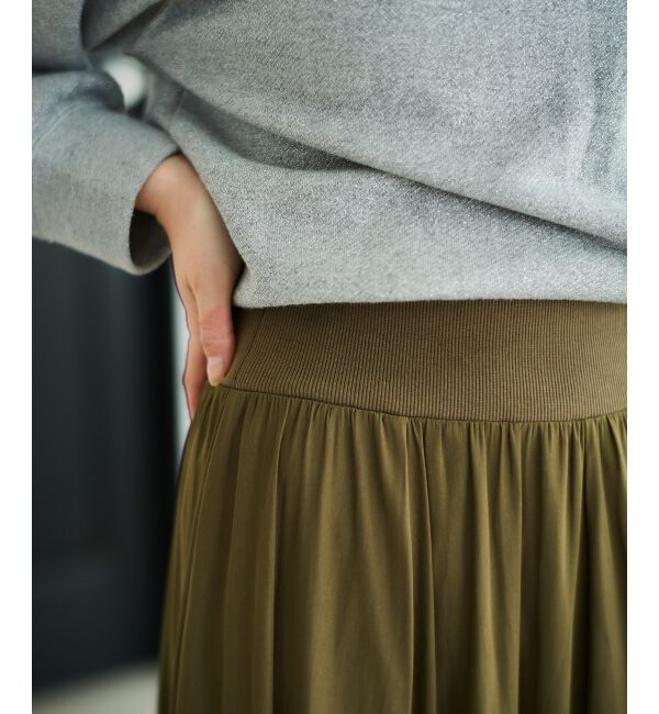  「ウエストリブギャザーフレアスカート」|フレア|