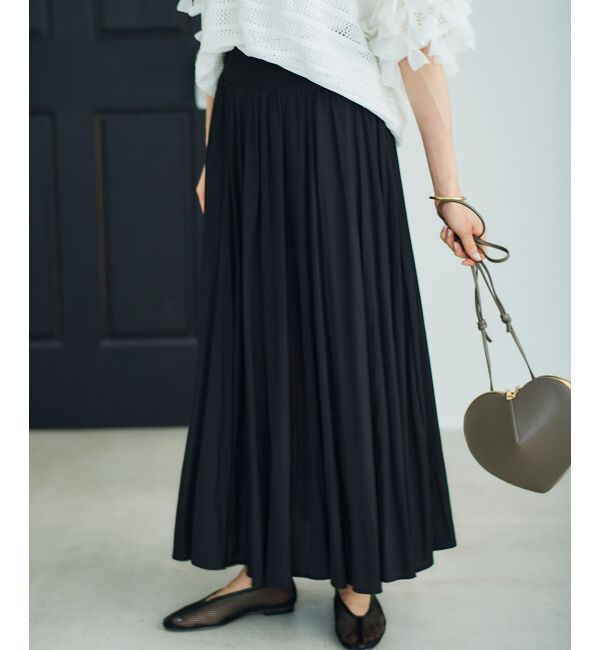  「ウエストリブギャザーフレアスカート」|フレア|