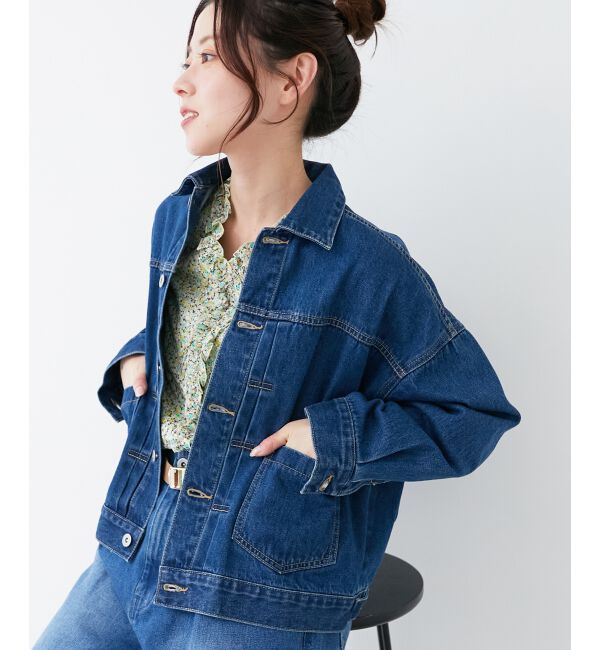 le.coeur blanc「リバティフロントフリルVネックブラウス」|シャツ・ブラウス|