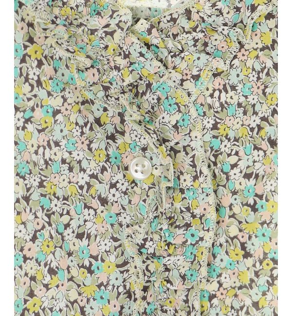 le.coeur blanc「リバティフロントフリルVネックブラウス」|シャツ・ブラウス|