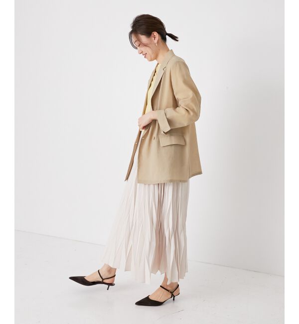  「《手洗い可能》デシン変形プリーツスカート」|スカート|