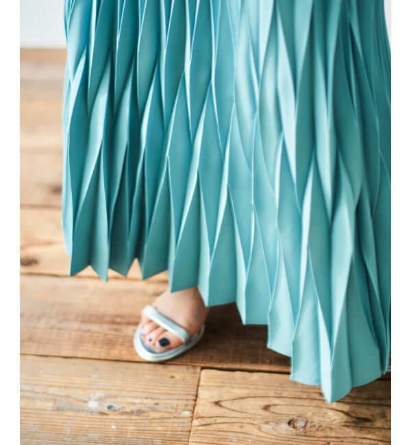  「《手洗い可能》デシン変形プリーツスカート」|スカート|