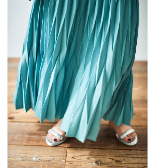  「《手洗い可能》デシン変形プリーツスカート」|スカート|