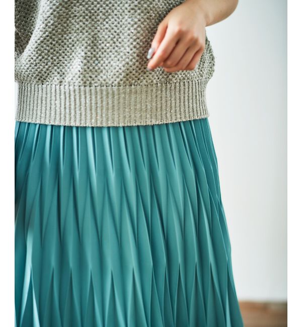  「《手洗い可能》デシン変形プリーツスカート」|スカート|