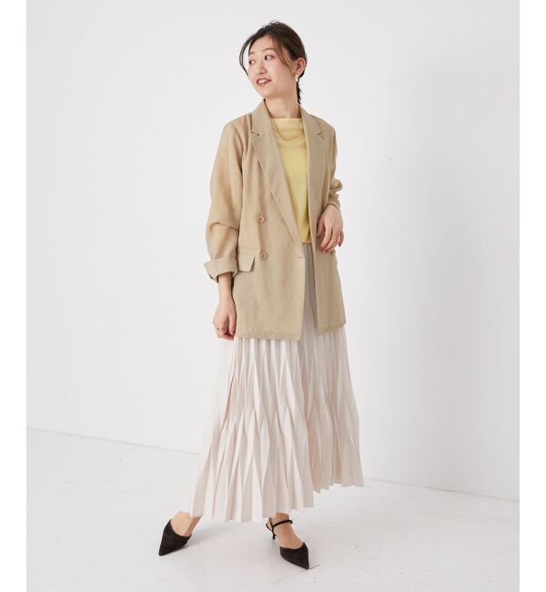  「《手洗い可能》デシン変形プリーツスカート」|スカート|