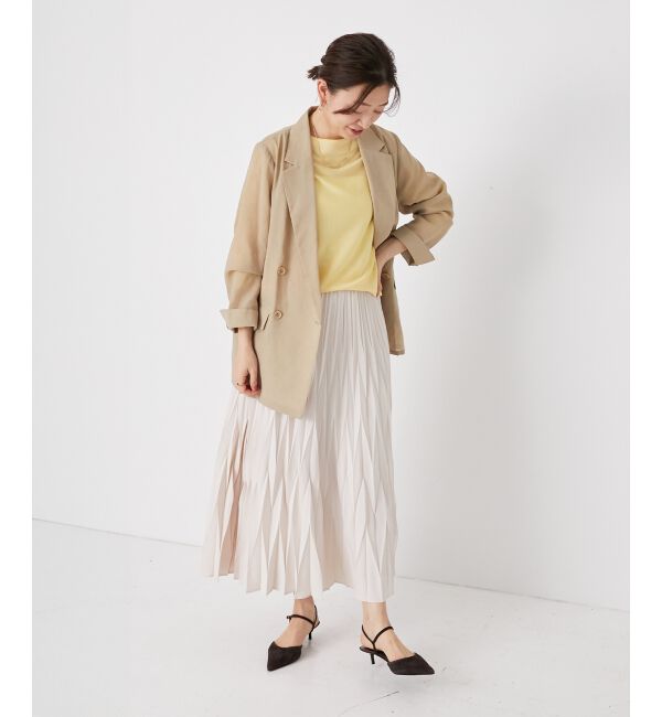  「《手洗い可能》デシン変形プリーツスカート」|スカート|