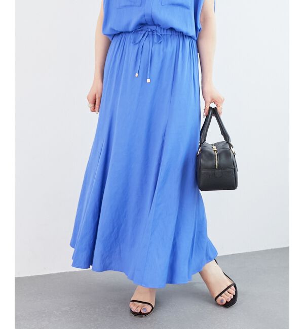  「《リラクシーな履き心地》リネンライクマーメイドスカート」|スカート|