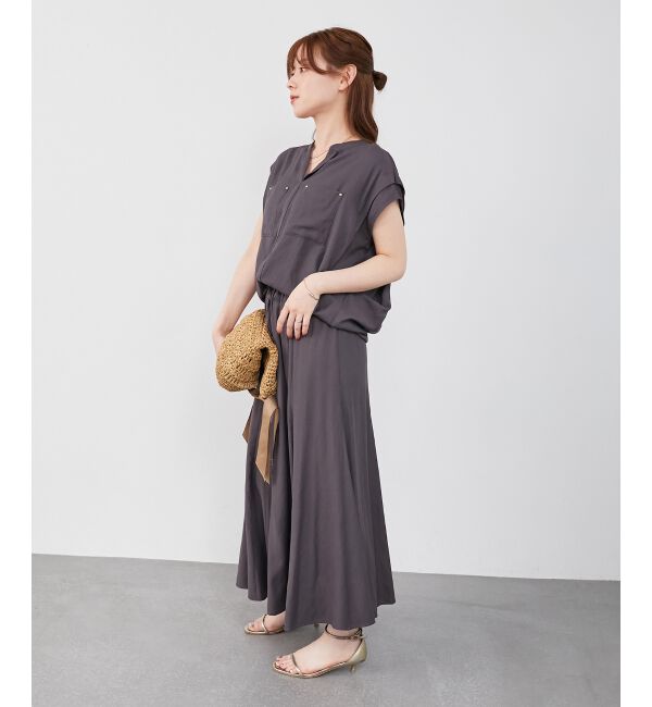  「《リラクシーな履き心地》リネンライクマーメイドスカート」|スカート|