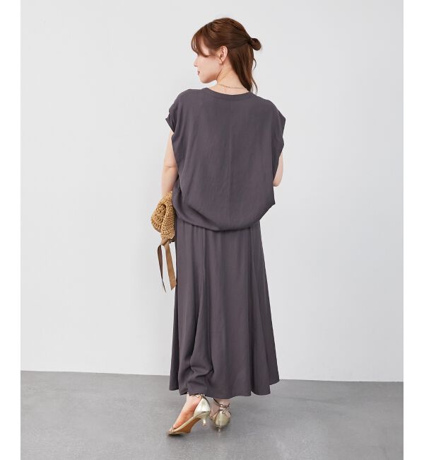  「《リラクシーな履き心地》リネンライクマーメイドスカート」|スカート|