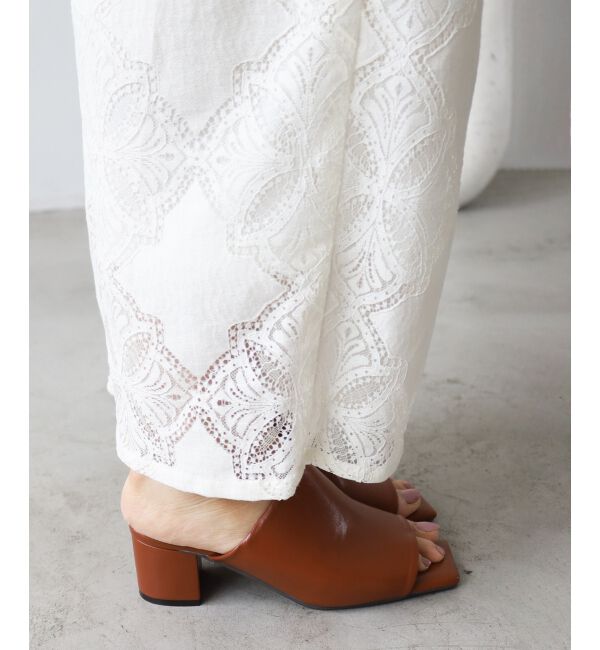  「《WEB限定アイテム》スクエアトゥカバードサンダル」|サンダル|