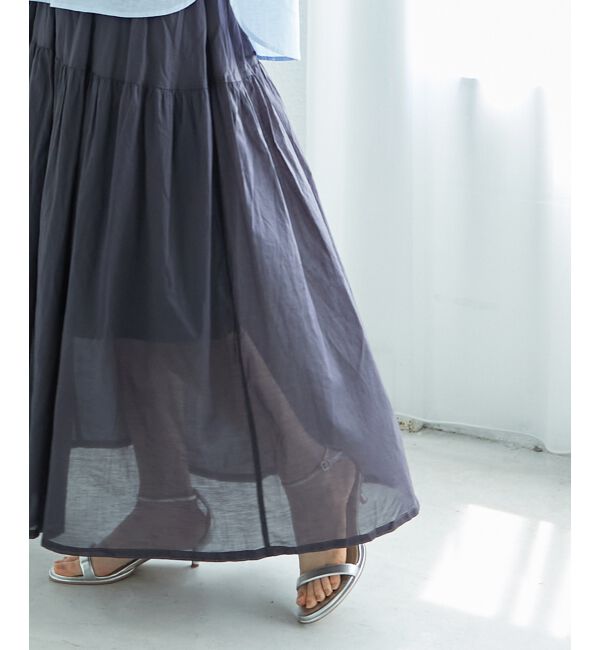  「《WEB限定アイテム》ローンギャザーティアードスカート」|スカート|