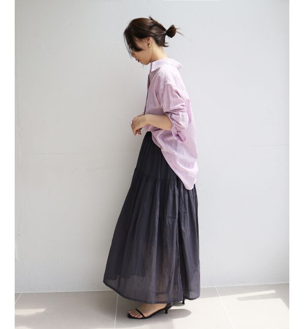  「《WEB限定アイテム》ローンギャザーティアードスカート」|スカート|