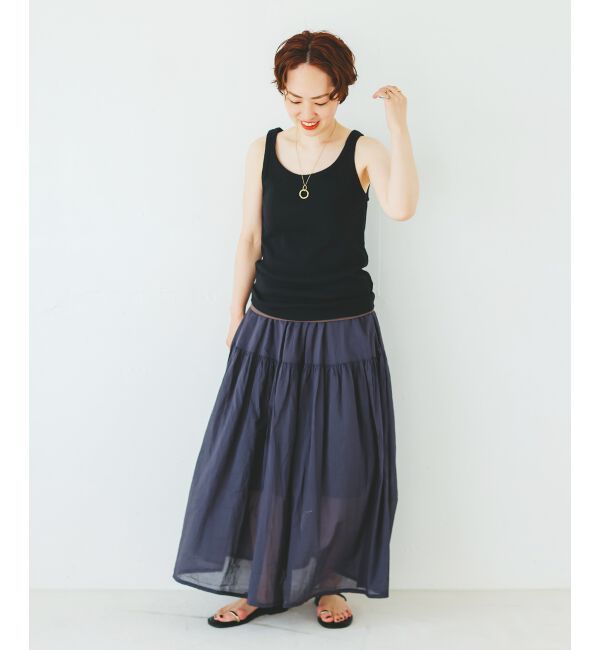  「《WEB限定アイテム》ローンギャザーティアードスカート」|スカート|