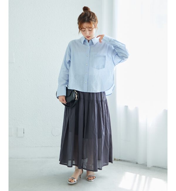  「《WEB限定アイテム》ローンギャザーティアードスカート」|スカート|