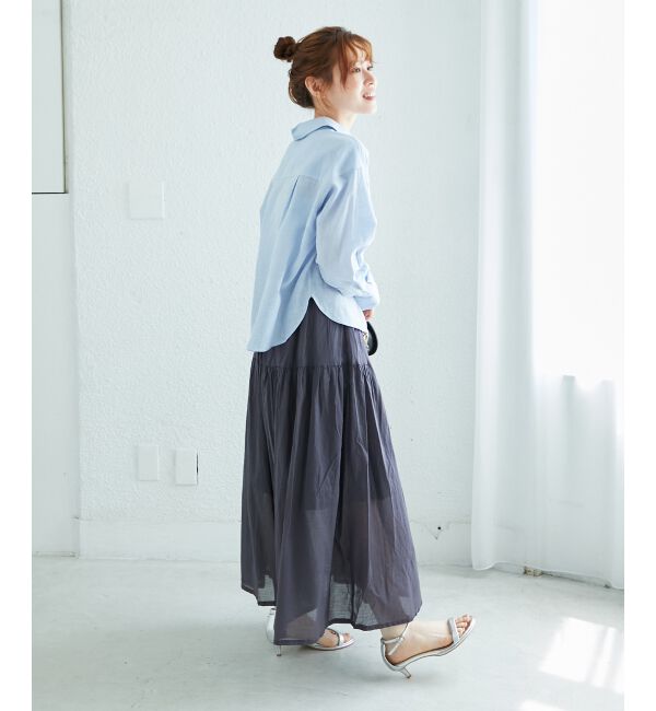  「《WEB限定アイテム》ローンギャザーティアードスカート」|スカート|