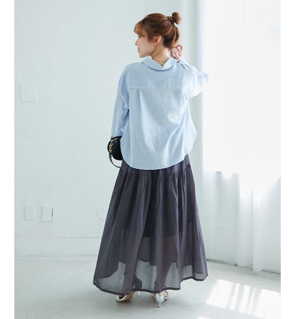 「《WEB限定アイテム》ローンギャザーティアードスカート」|スカート|