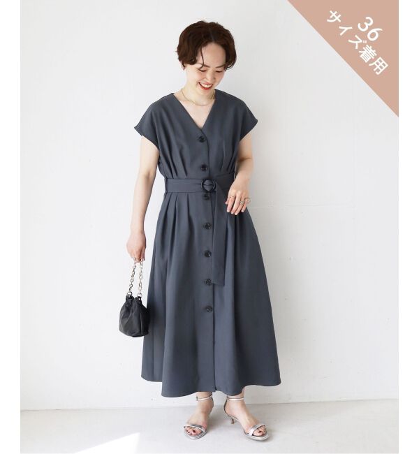 「《WEB限定アイテム》リネンライクフロントボタンワンピース」|ワンピース|