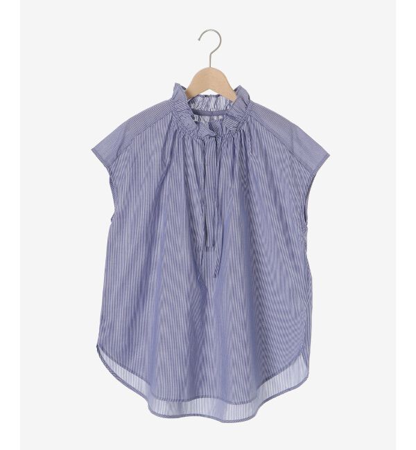  「ストライプフリルカラーブラウス」|シャツ・ブラウス|