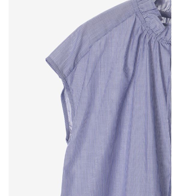  「ストライプフリルカラーブラウス」|シャツ・ブラウス|