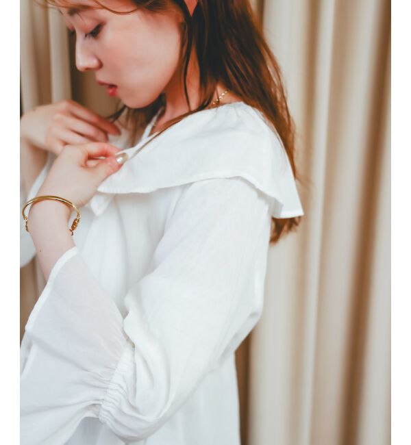  「フリルカラーペプラムブラウス」|シャツ・ブラウス|