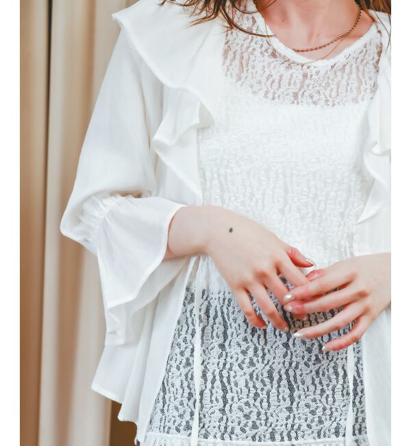  「フリルカラーペプラムブラウス」|シャツ・ブラウス|