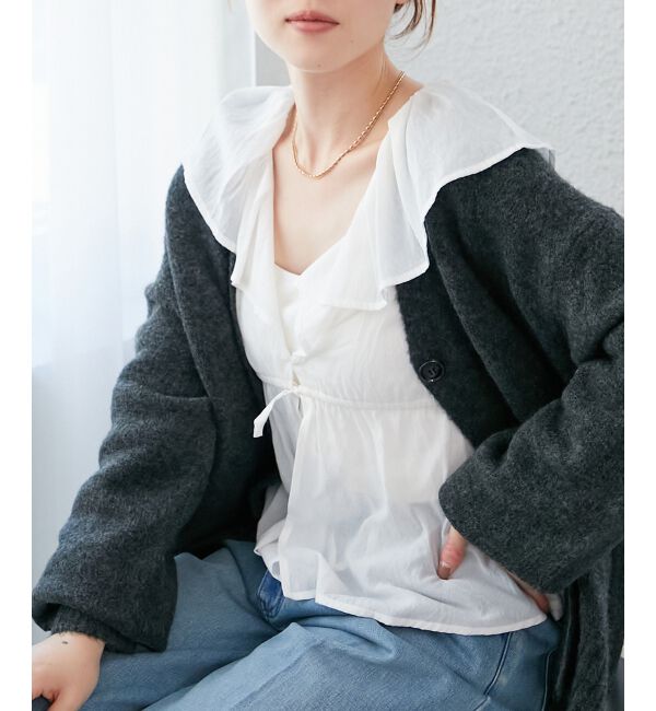  「フリルカラーペプラムブラウス」|シャツ・ブラウス|