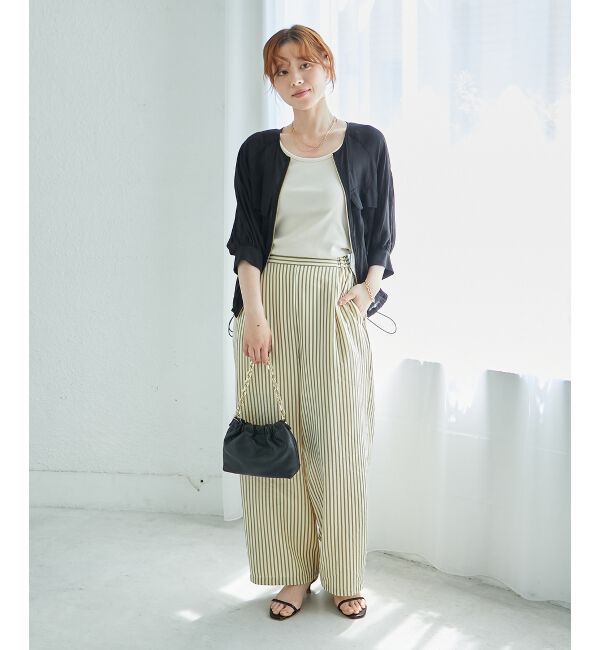  「《楽な履き心地◎》ドビーストライプサッカータックパンツ」|その他|