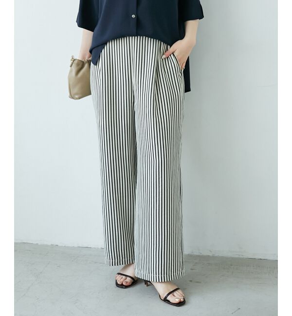  「《楽な履き心地◎》ドビーストライプサッカータックパンツ」|その他|