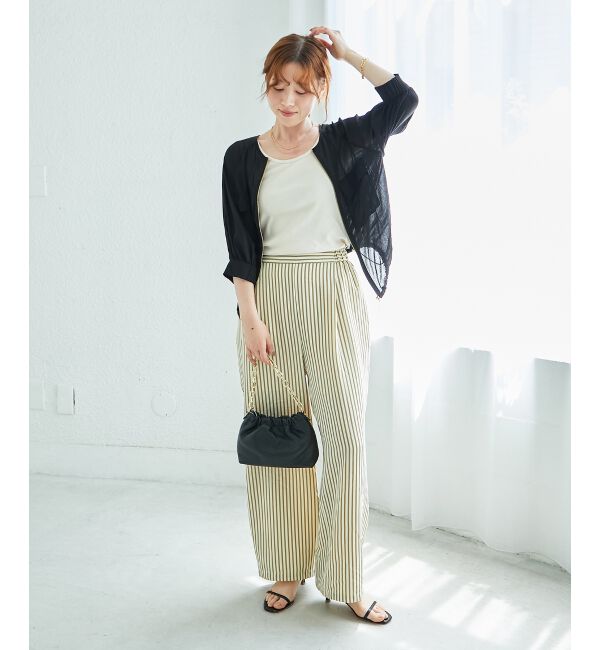  「《楽な履き心地◎》ドビーストライプサッカータックパンツ」|その他|