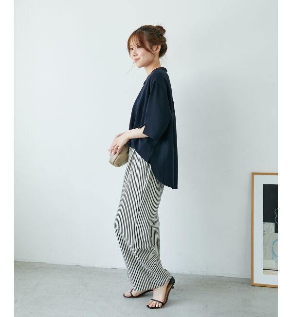  「《楽な履き心地◎》ドビーストライプサッカータックパンツ」|その他|