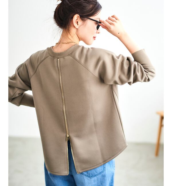  「バックジップボンディングトップス」|Tシャツ・カットソー|