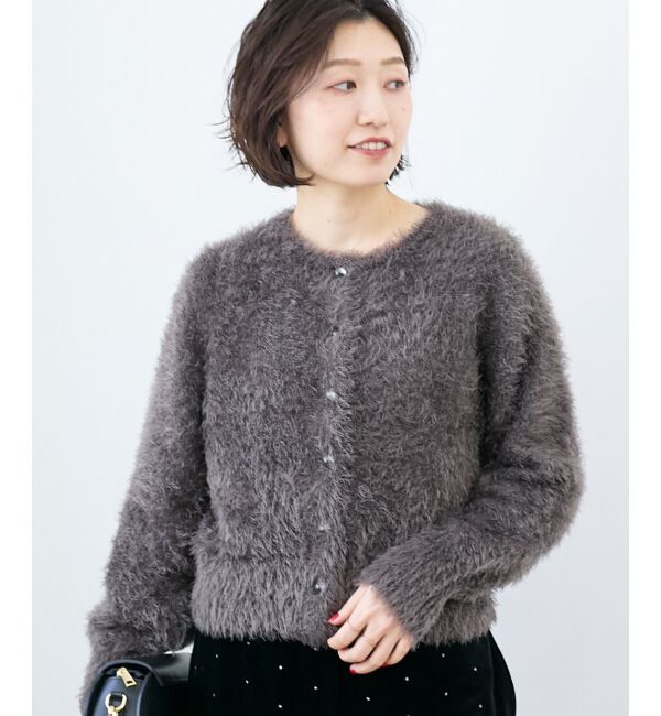  「《WEB限定アイテム》ソフトシャギーカーディガン」|カーディガン|