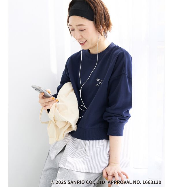  「【HELLO KITTY】刺繍ドッキングプルオーバー」|Tシャツ・カットソー|