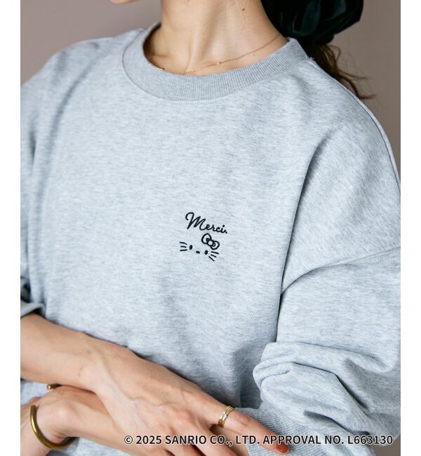  「【HELLO KITTY】刺繍ドッキングプルオーバー」|Tシャツ・カットソー|