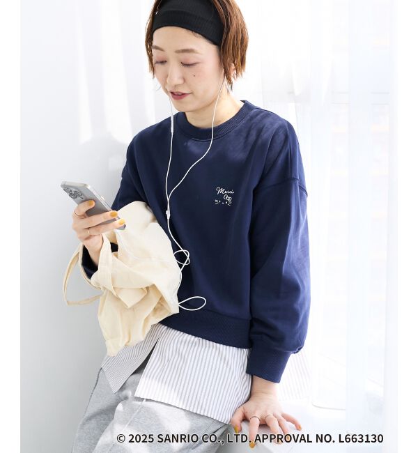  「【HELLO KITTY】刺繍ドッキングプルオーバー」|Tシャツ・カットソー|
