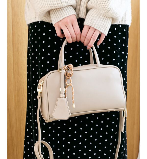  「チャーム付横長ボストン」|ボストンバッグ|