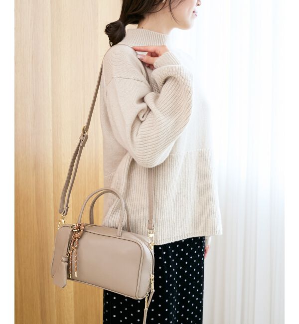  「チャーム付横長ボストン」|ボストンバッグ|