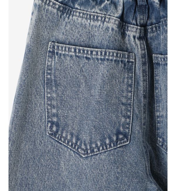  「リボンビジューデニムパンツ」|デニム|