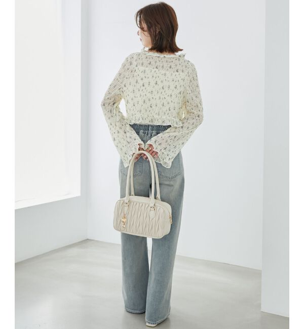 MAJESTICLEGON「レースカーデ&times;リボンインナーセット」|カーディガン|